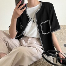 [제작] 패듀 린넨 크롭 자켓 65125 빅사이즈 여성의류