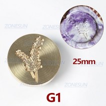 압인기 ZONESUN 왁스 인감 스탬프 식물 씰링 황동 헤드 나무 손잡이 빈티지 레트로 초대장용, 19 G1