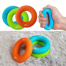 비바즈몰 실리콘 악력기 링 도넛 손가락 전완근 팔씨름 경찰 소방 악기 재활 홀드L, 60LB 그린