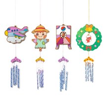 풍경 만들기 DIY 재료 튜브벨 세트 팬시 우드 키트 모빌 패키지 문 종 장식 봄 여름 가을 겨울 명절 꾸미기, 돛단배(스티커증정)