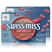 Swiss Miss Candy Cane Hot Cocoa Mix 스위스미스 캔디케인 핫코코아믹스 1.38oz 6개입 2팩, 1개