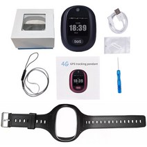 노인용 스마트 GPS 추적 펜던트 방수 SOS 추적기 장치 알약 알림 HD 카메라 통화 건강 관리 로케이터 4G, 1.Black, 1.Black