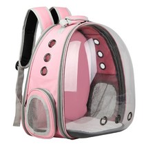 고양이 가방 애완 동물 어깨 새끼 캐리어 배낭 야외 휴대용 여행 투명 작은 개, [03] Classic Pink