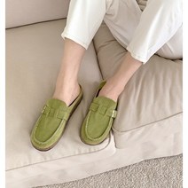 코르크 쿠션 플랫 블로퍼 슬피퍼