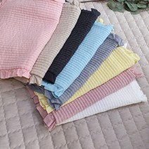 순면 60수 워싱 피그먼트 줄누비 프릴베개커버 20x40 30x70 40x60 50x70