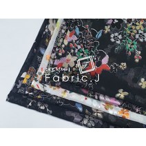 패브릭제이 75데니어 샤틴 프린트 번아웃원단 개나리 겉감 5종 원단 FJ-011, Pattern 04