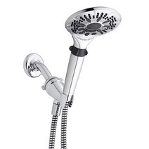 Waterpik 휴대용 샤워 헤드 1.5m(5피트) 샤워 호스 DIY 쉬운 설치 5가지 스프레이 모드 크롬 LAR-563EE 워터픽