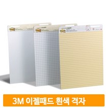 대형 3M 포스트잇 이젤패드 흰색 격자 30매 메모 회의 휴대용 절취 접착식