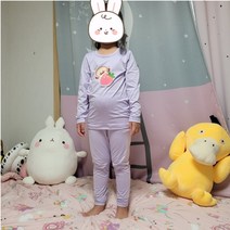 에어로웜 여아 주니어내복 히트텍 상하세트 바이올렛