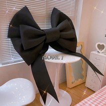 DIY 대형 리본 대왕 인간 화환 프로포즈 선물 베이비샤워 웨딩카 신부대기실 꾸미기, 블랙 스몰( 45cmx60cm)