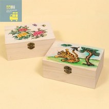나무보석함 민화 유아 미술놀이 초딩 유아 만들기 키트 초등학생 만들기 세트, A.보석함(중)-모란도