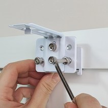 못없이 커튼봉 블라인드 레일 달기 노피스 브라켓 (화이트), 노피스 화이트 본체(3개/1세트)