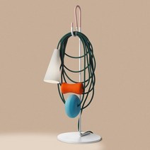 포스카리니 디자인 오마주 로프 아트 장식 테이블조명, 화이트 레드 케이블