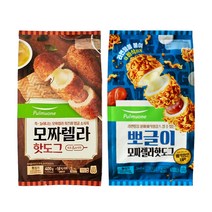 (냉동)[풀무원]모짜렐라핫도그400g+뽀글이 치즈핫도그360g