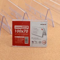 가로형 양면 쇼케이스 70mm 아크릴 메뉴판 테이블 스탠드 POP 팝 카다로그 행사 안내판, 사이즈