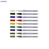 /문화 페인트 마카 펜 마커 마킹 1mm 가는팁 유리 금속 +GraeMall, 파랑
