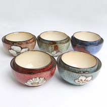 핸드페인팅 소담식기 공기5P+대접5P세트 그릇세트, 혼합색상, 공기 5p + 대접 5p, 1세트