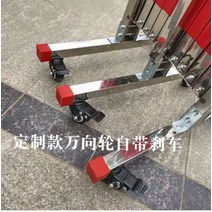 주차장 바리게이트 접이식 공사장 자바라 안전펜스 유치원 교회 주차금지 89, 1.2m높이x2m길이브레이크부착유니버셜휠