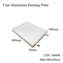 발열매트 300x250mm 주조 알루미늄 가열 플레이트 고온 평면 전기 밴드 히터 패드 매트 보드 프레스 기계 압출기 라미네이터, [01] 220V, [01] 100x50mm 250W