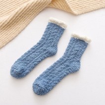 발열 수면양말 방한 블루 양말 보온 겨울