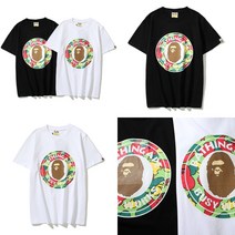 [굿M] Bape 베이프 유인원 컬러카모 프린팅 스트릿 반팔 티셔츠
