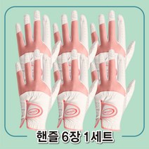 지맥스 6장세트 왼손 양손 골프장갑 핸즐 여성용 스크린용 편안한 합피 당일발송 오늘출발, 화이트