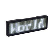 2020 완전히 새로운 블루투스 LED 이름 배지 지원 다국어 다중 프로그램 소형 LED 디스플레이 HD 텍스트 숫, 03 White