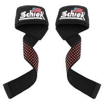 SCHIEK 1000BPG 시크 쉬크 베이직 패드 논슬립 그립 리프팅 헬스 스트랩, 블랙