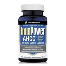 American BioSciences ImmPower AHCC 버섯 추출물 성인용 사이토카인 채식주의자 캡슐 500mg/캡슐, 60 Count (Pack of 1)