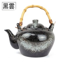 흑운 도자기 술주전자 (대나무손잡이 백세주 사케 정종 제사 차주전자 도자기주전자), 에라토, 1개