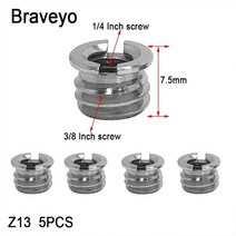 고스트xl마운트 여기현상소 1/4 3/8 인치 나사 범용 카메라 어댑터 변환 너트 세트 삼각대 모노 포드 볼 헤드 마운트 스탠드 Dslr 용 액세서리, [06] Z13 5PCS