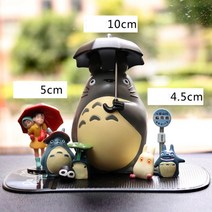 인테리어 소품 기발한아이디어상품 수입 totoro with 우산 버스 정류장 장면 수지 공예 입상 일본 스타일 창조적 인 자동차 장식품 데스크탑 가구 기사, 4