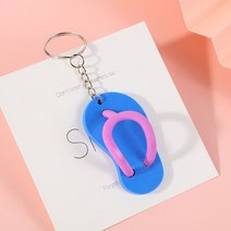 6 색 보트 마린 플로팅 키 체인 부력 폼 플립 플롭 모양의 키 플로트 키 링 홀더 카약 낚시 슬리퍼 아웃 보드, 파란색
