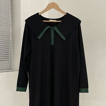 세라 배색 카라 원피스 210N331S 빅사이즈 여성