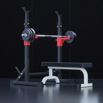 스쿼트 랙 벤치프레스 바벨 받침대 정리대 헬스장, 일체형 스쿼트 랙