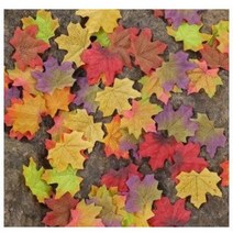인공낙엽 50pcs 웨딩 장식 선물 포장 하트 diy 파티, E type BL07487