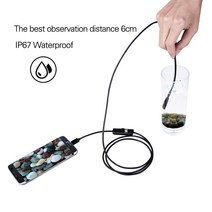 5.5/7.0mm 내시경 카메라 IP67 방수 USB 안 드 로이드 유연한 검사 Borescope 전화 PC 6led 조정 가능, 02 5.5mm_01 1.5M