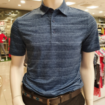 [임페리얼] 여름 이월상품 ~~ 스트라이프 프린트물로 가볍고 시원한 Y에리티셔츠 ISA1223 인천논현, 95, 블루