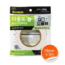 [RA㏓] 3M 스카치 다용도 폼 양면테이프 GN150 18mm x 5m 강력 강력한 접착 테잎 도양면 ▷_§Ea, 《본상품》
