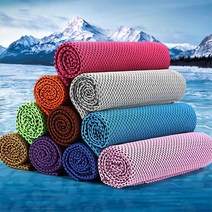 프라이스마켓 여름 스포츠 운동 아이스 쿨 아쿠아 건식 타올 수건 넥워머, 1개, 핑크, 아이스쿨원단