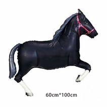 경마 테마 파티 장식 배너 풍선 승마 클럽 용품 Horserace 카우보이 생일, 04 black