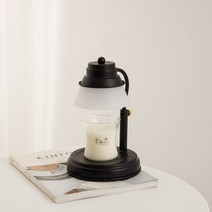 국내산 캔들워머 +천연소이캔들(150ml)세트 /높이조절 불빛조절가능, 국내산블랙워머+천연캔들(잉글리쉬페어&프리지아)150세트