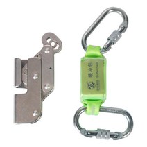 합금강 로프 잡아 암벽 등반 15KN 헤비 듀티 자동 잠금 가을 피뢰기 안전 장치 Rappelling 스토퍼, 철근 후크 포함