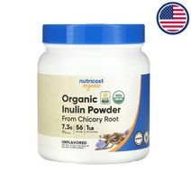 뉴트리코스트 이눌린분말 치커리뿌리추출물 8100mg 식이섬유 USDA 파우더 454g, 1개