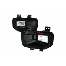 Spec-D Tuning 블랙 하우징 투명 렌즈 LED 안개등 + 내장 LED 전구 포드 F150 2015-2017 L+R 페어 어셈블리와 호환