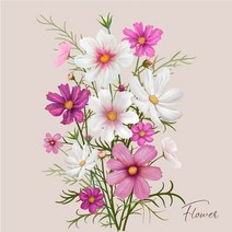 원단킹 옥스포드 DTP 컷트지]프랜시스 플라워-프릴 핑크(a3021)