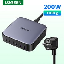 GAN충전기 C타입어댑터 UGREEN-GaN 데스크탑 노트북 고속 6 인 1 12 프로 태블릿 용 휴대폰 충전기, 1.200W EU Plug