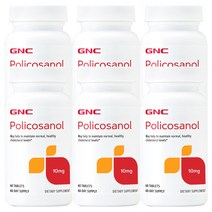 GNC [6개 SET] 폴리코사놀 10mg 60정 (타블렛) Policosanol 60tabs, 6개