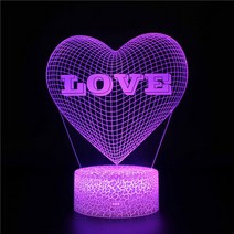 3d 램프 해골 Led 야간 조명 침실 Bedside NightLight Kids 생일 선물 발렌타인 데이 룸 장식 Nighdn, 01 7color no remote