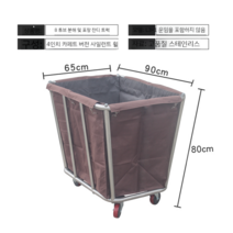 조립식 호텔 리넨 트롤리 핸드 카트 손수레 폴딩 룸서비스 세탁 모델 숙소 빨래 수거, 8지지대 린넨카트 브라운